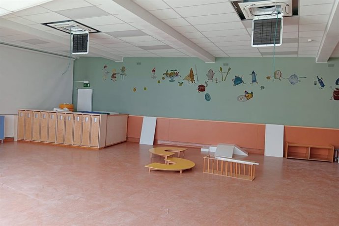 Imagen de un aula climatizada.