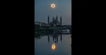 La NASA elige como foto del día una imagen del eclipse solar desde Zaragoza