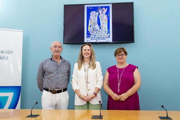 La responsable de Cultura de la Diputación de Cádiz y alcaldesa de Prado del Rey, Vanesa Beltrán, en la presentación del Concurso Nacional de Cante por Serranas en Padro del Rey