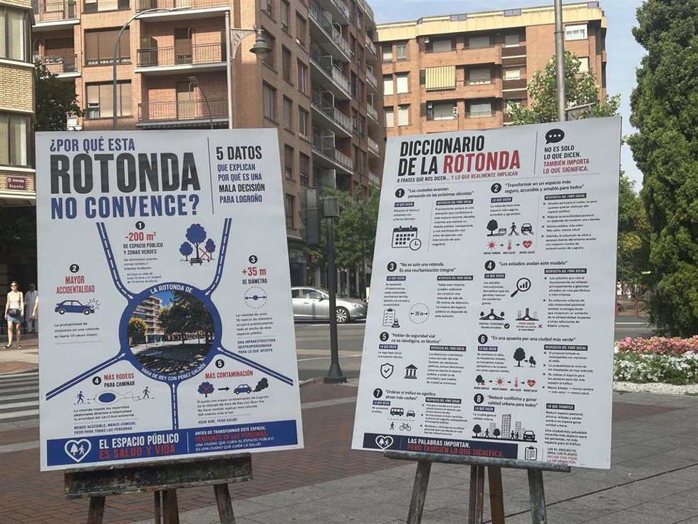 Campaña del Foro Social en el lugar en el que está prevista la rotonda