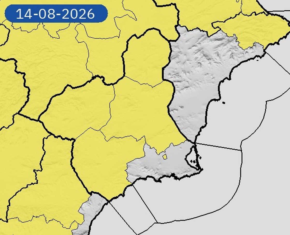 Aemet amplía el aviso amarillo por lluvias, tormentas y temperaturas de hasta 39 grados en la Región para este viernes