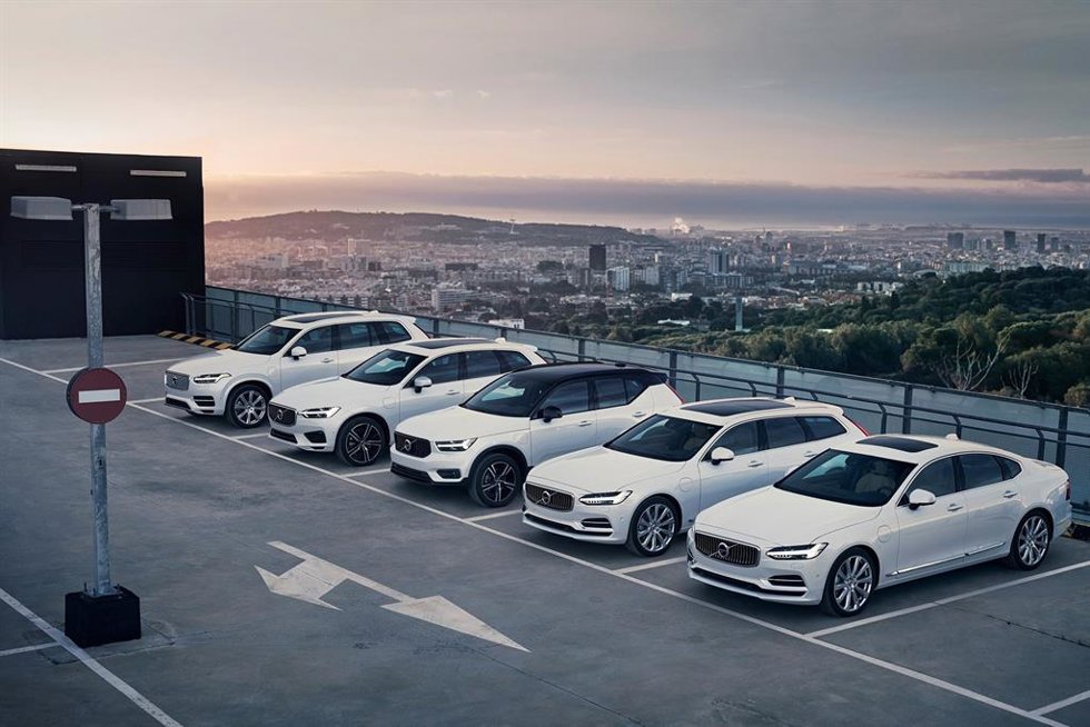 Archivo - Gama de modelos de Volvo Cars.