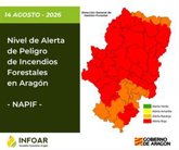 Foto: Riesgo muy alto de incendios forestales en 19 zonas de Aragón hoy viernes