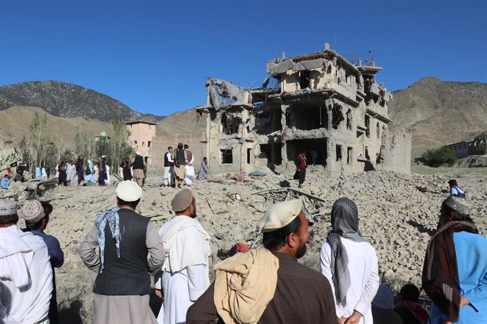 Archivo - Secuelas de un bombardeo paquistaní en la provincia de Paktia (Afganistán)