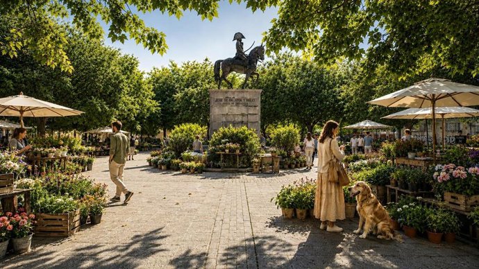 Recreación del futuro Mercado de las Flores y las Mascotas de la plaza José María Forqué.