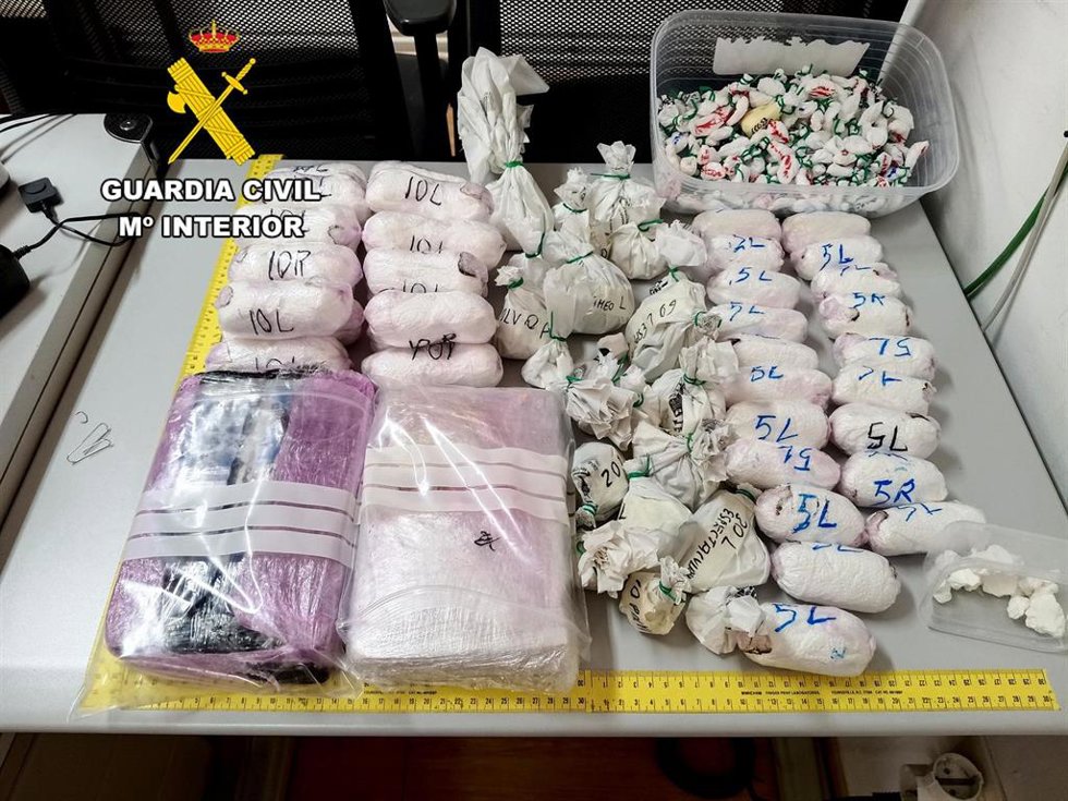 Droga intervenida en Noalejo.