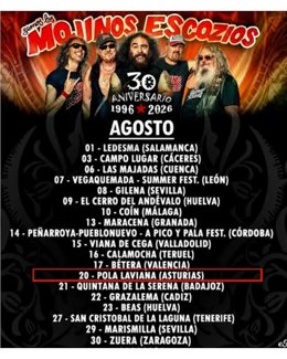 Cartel de la gira de Mojinos Escozíos