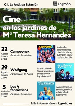 Nueva programación de cine de verano para La Antigua Estación