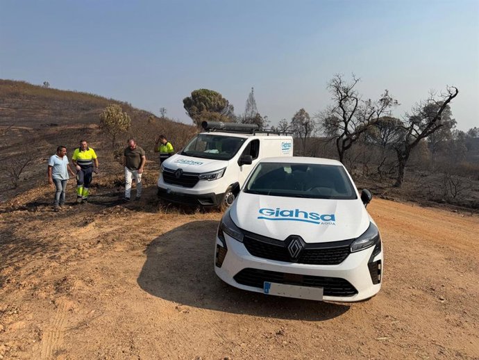 Actuaciones de Giahsa en los municipios afectados por el incendio.