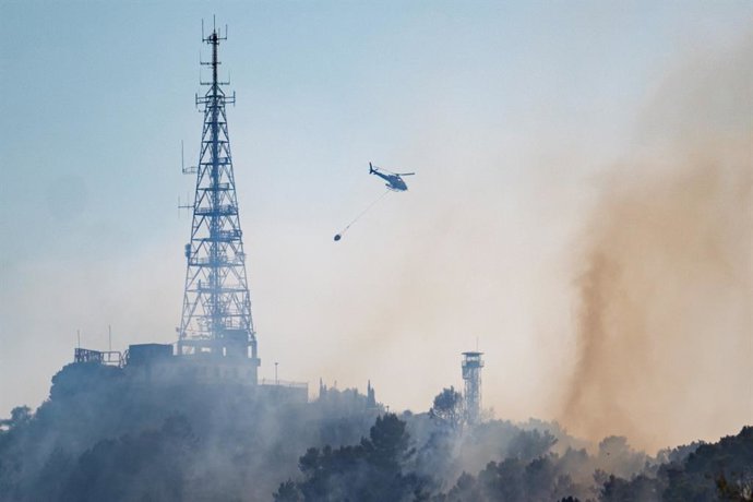 El incendio forestal en Collserola (Barcelona)