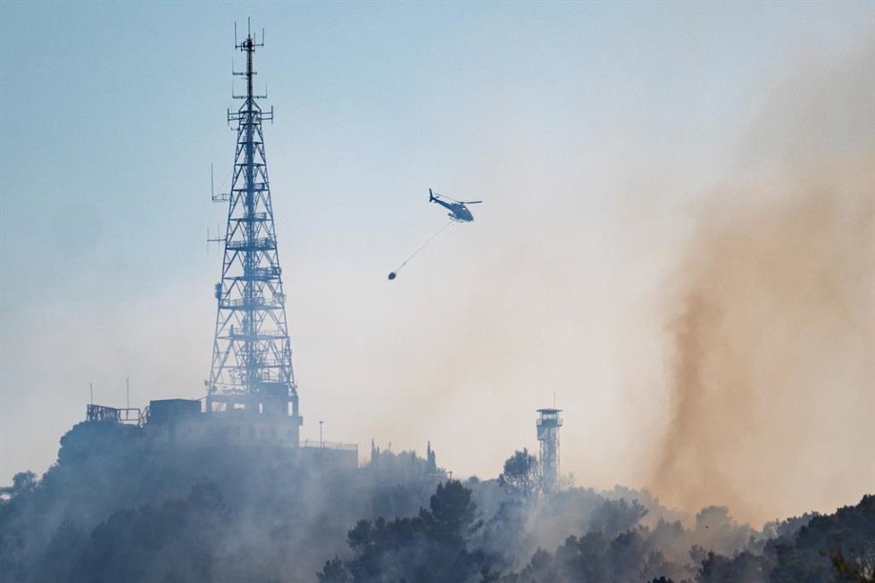 El incendio forestal en Collserola (Barcelona)