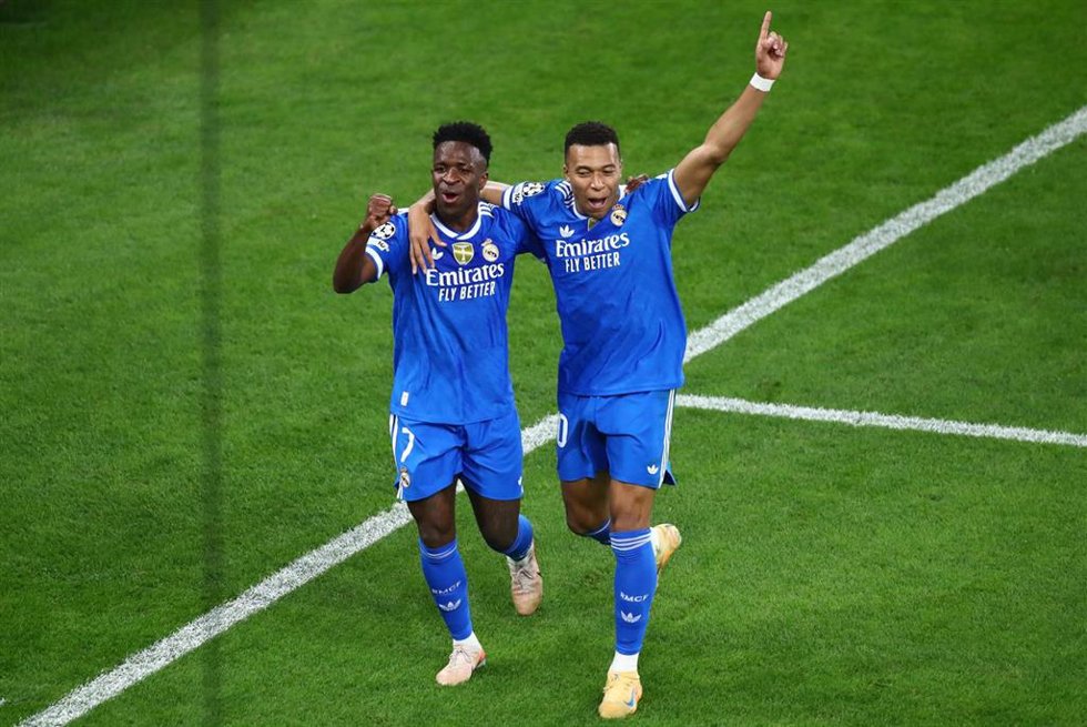 Archivo - Vinícius Júnior y Kylian Mbappé, Real Madrid