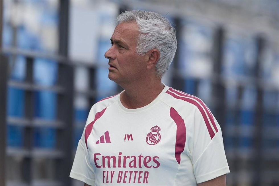 El entrenador del Real Madrid, Jose Mourinho, durante el partido de pretemporada frente al CD Leganés