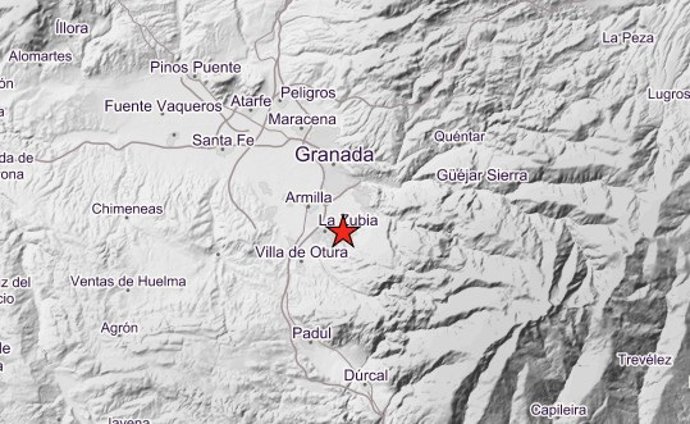 Terremoto de 3,7 con epicentro en La Zubia ampliamente sentido en Granada y su área metropolitana. A 14 de agosto de 2026.
