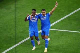 Archivo - Vinícius Júnior y Kylian Mbappé, Real Madrid