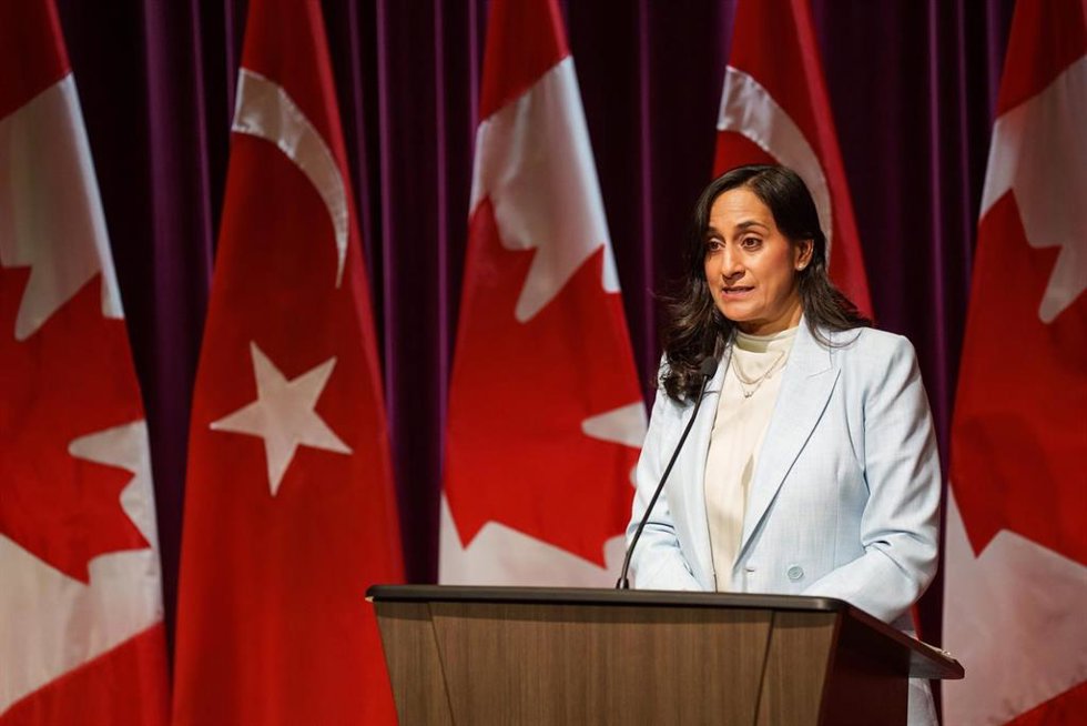 Archivo - La ministra de Exteriores de Canadá, Anita Anand