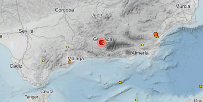 Imagen del lugar donde se ha producido el terremoto.
