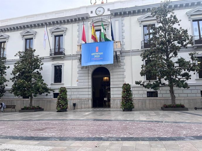 Archivo - Arquivo - Vista da fachada do prédio da Prefeitura de Granada, na Praça do Carmen.