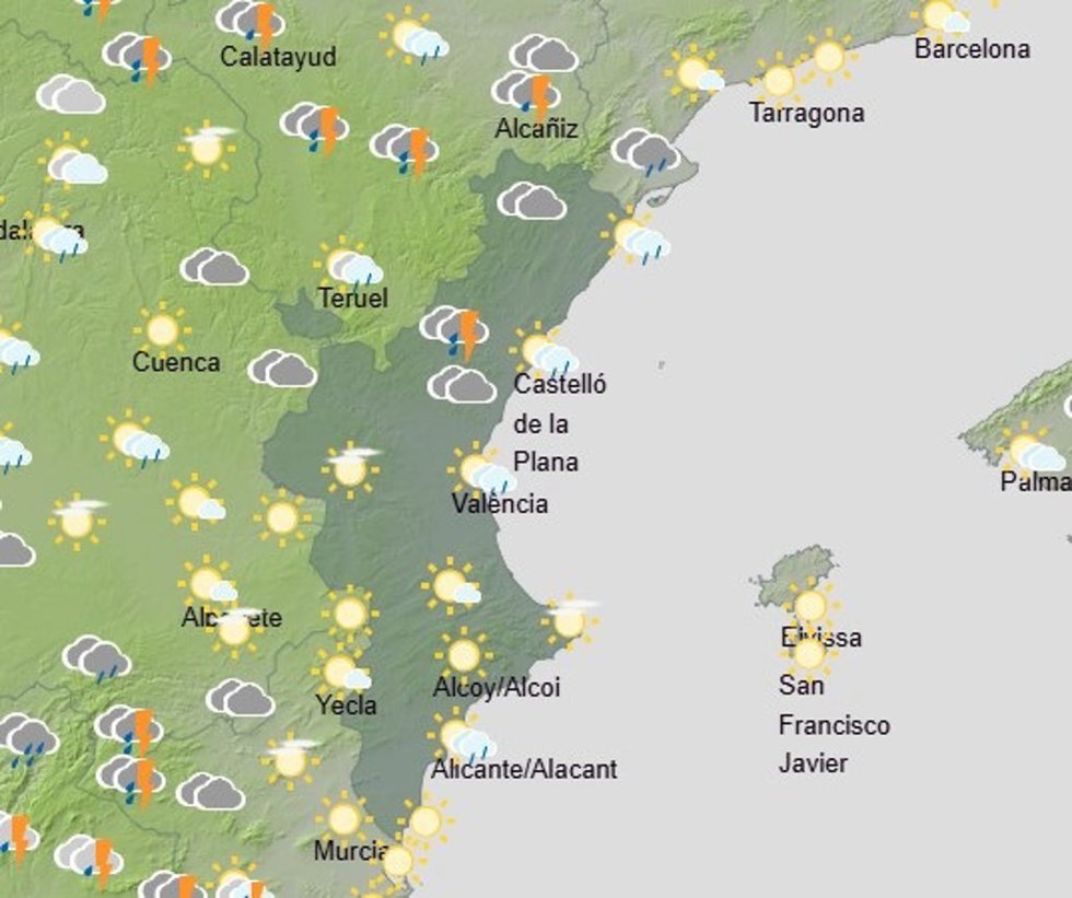 Previsión meteorológica del 15 de agosto