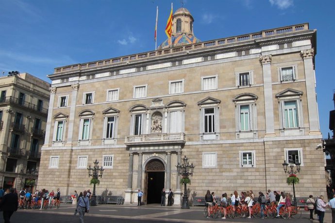 Archivo - Foto d'arxiu - Palau de la Generalitat, a la plaça de Sant Jaume de Barcelona