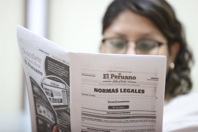 Archivo - Perú.- Estas son las normas legales más importantes del sábado 8 de agosto de 2026