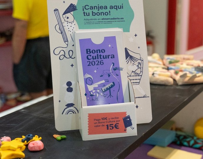 Cartel de los bonos de la FSC, colocado en un comercio santanderino