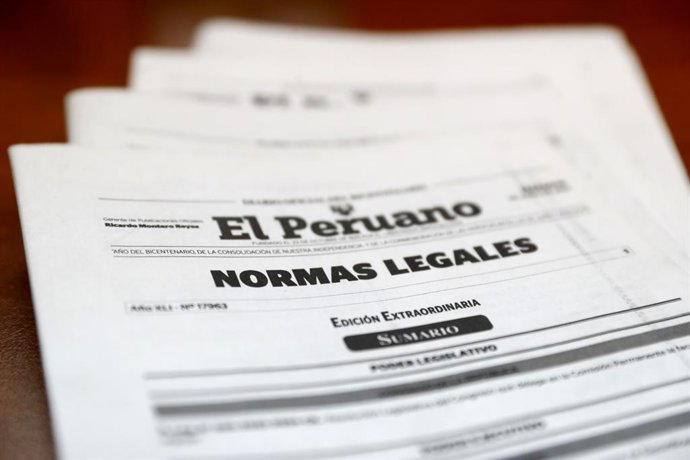 Archivo - Perú.- Estas son las normas legales más relevantes del jueves 25 de julio del 2024