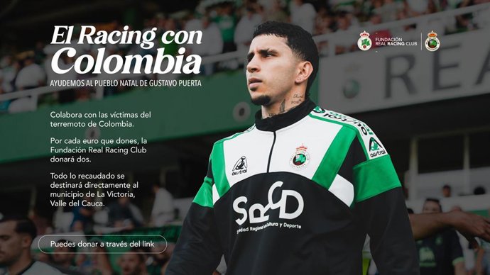 Imagen de la campaña solidaria lanzada por la Fundación Racing