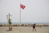 Bandera roja tras las lluvias en las playas de Málaga de San Julián, La Misericordia, Sacaba y San Andrés