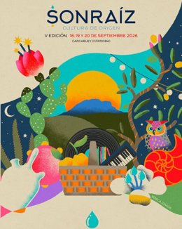 Archivo - Cartel del festival Sonraíz 2026, que se celebrará el próximo septiembre en Carcabuey.