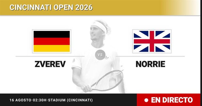 Alexander Zverev - Cameron Norrie: resumen y estadísticas del partido de Treintaidosavos de final de Cincinnati Open