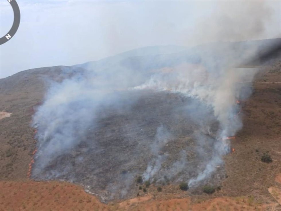Imagen del incendio forestal de Turón (Granada).
