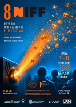 Cartel de la octava edición del Navarra International Film Festival.