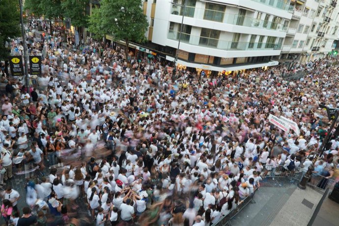 Cañonazo de las fiestas de San Sebastián, en los jardines de Alderdi Eder, a 8 de agosto de 2026