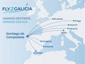 La nueva aerolínea Fly2Galicia se estrenará en diciembre en Santiago con ocho destinos y 17 frecuencias semanales