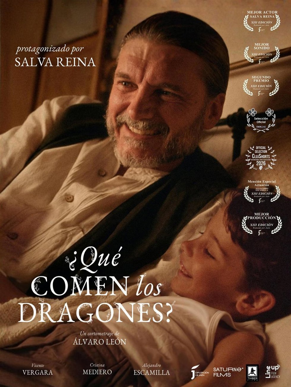 Cartelera del galardonado cortometraje de Álvaro León '¿Qué comen los dragones?'.