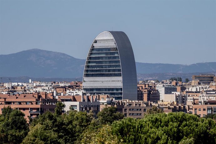 Archivo - Sede del BBVA en Madrid.