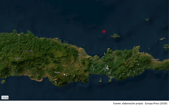 Ubicación aproximada del terremoto    EUROPA PRESS  17/8/2026