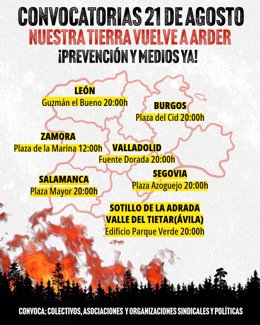 Cartel de las movilizaciones.