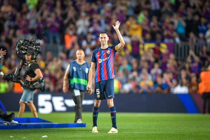 Archivo - Arquivo - Sergio Busquets (FC Barcelona) durante a partida do campeonato espanhol de futebol, a La Liga, entre o FC Barcelona e o RCD Mallorca, em 28 de maio de 2023, no Spotify Camp Nou, em Barcelona, Espanha - Foto: Felipe Mondino / LiveMedia 