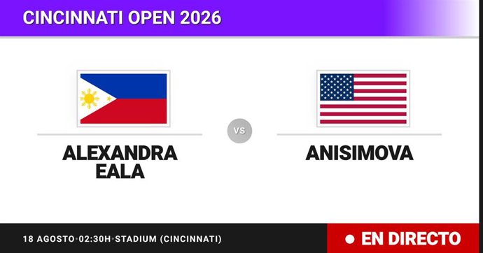 Alexandra Eala - Amanda Anisimova: resumen y estadísticas del partido de Dieciseisavos de final de Cincinnati Open