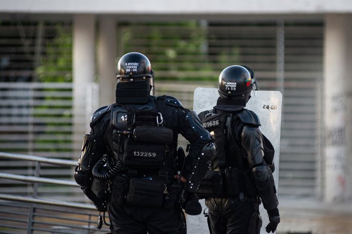 Archivo - Imagen de archivo de Policías en Colombia