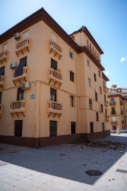 Consecuencias del terremoto de magnitud 5 en edificios y viviendas de la ciudad de Granada. A 15 de agosto de 2026 en Granada (Andalucía, España). 