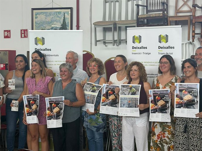 Gerentes de las distintas empresas de inserción vinculadas a la Fundación Deixalles en la presentación de sus memorias correspondientes al ejercicio de 2025.