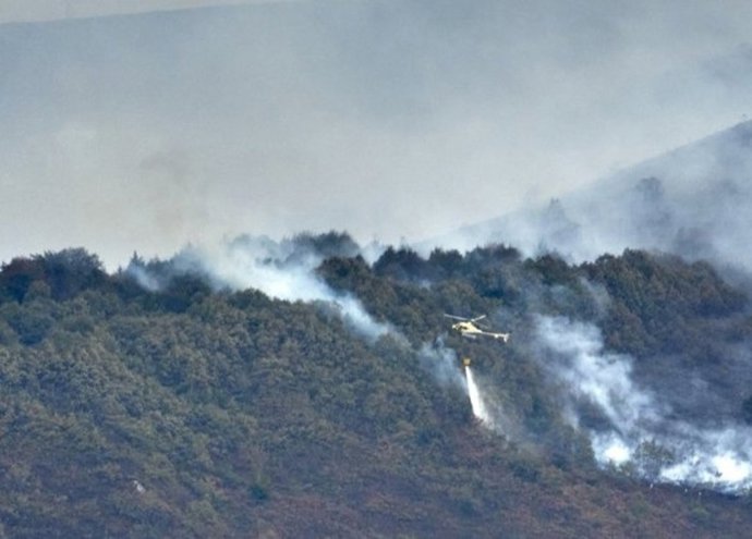 Incendio egistrado en una zona de Álava (archivo)