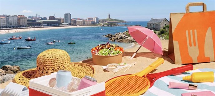 Comida a domicilio en la playa