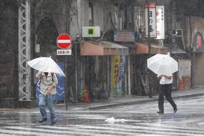 Archivo - Imagen de archivo de las fuertes lluvias en Japón.