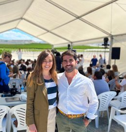 La alcaldesa de Murcia, Rebeca Pérez, y el nuevo portavoz del Grupo Municipal Popular, Diego Avilés
