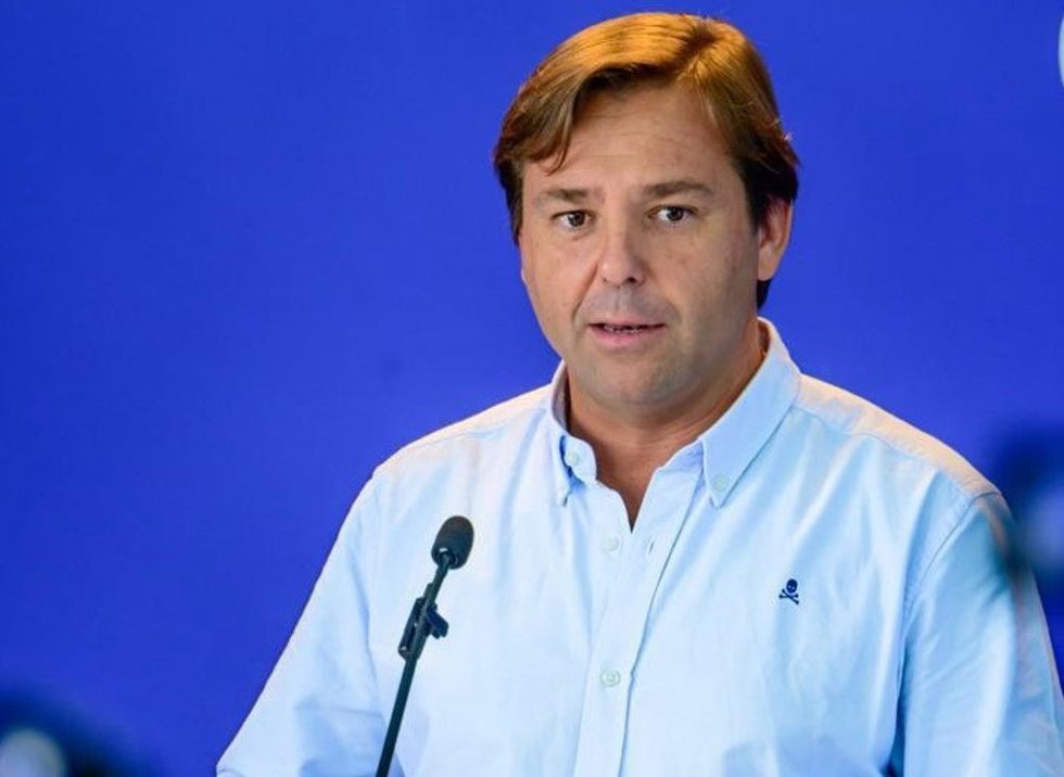El secretario general del PP-A, Antonio Repullo, en una atención a los medios. Imagen de archivo.