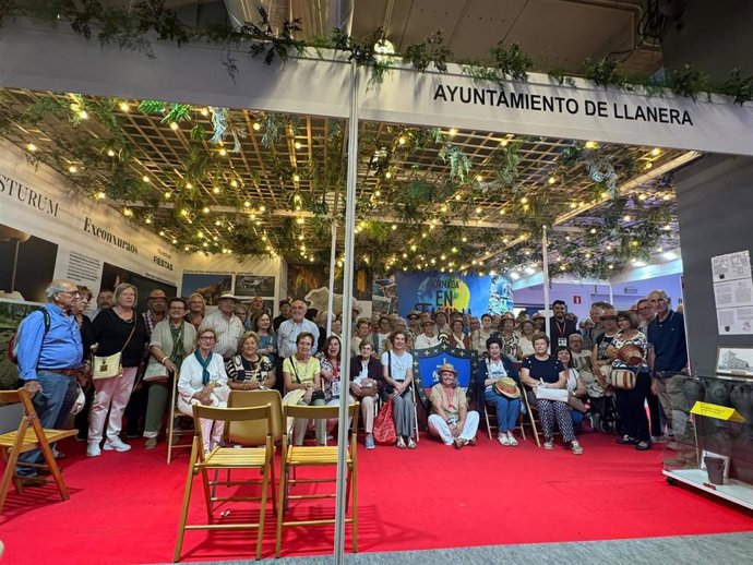 Estand del Ayuntamiento de Llanera, en la 69 Feria Internacional de Muestras de Asturias (Fidma), celebrada en el recinto ferial gijonés 'Luis Adaro'.